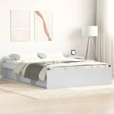 Estructura de cama blanca 160x200 cm