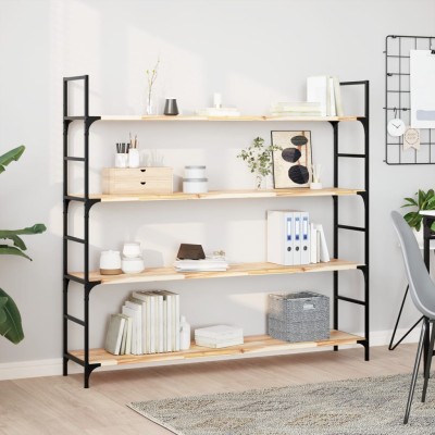 Estante flotante madera maciza de acacia sin tratar 160x30x2 cm