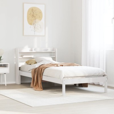 Estructura cama sin colchón madera maciza pino blanca 100x200cm