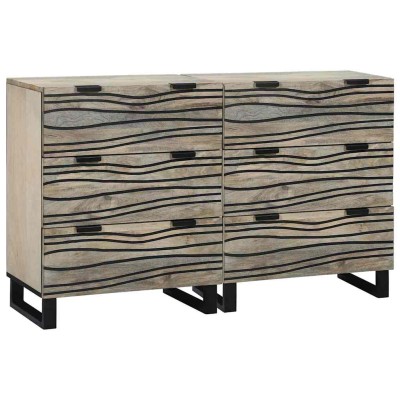 Tableros Lateral con cajón 2 pcs Blanco 60 x 33.5 x 75 cm