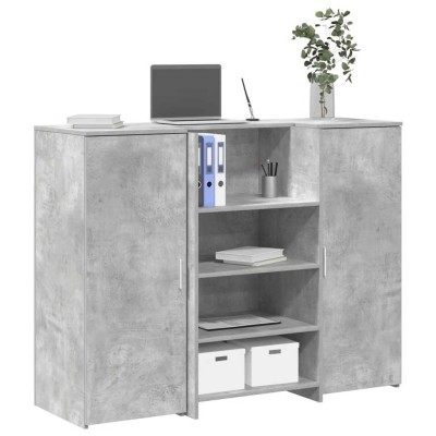 Mostrador de recepción gris hormigón 135x50x103,5 cm