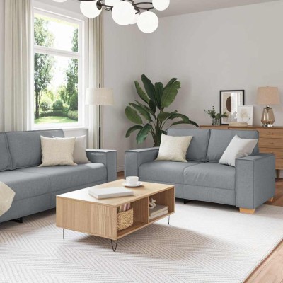 Juego de Sofá con cojín 3 pcs Gris 220 x 78 x 84 cm tela