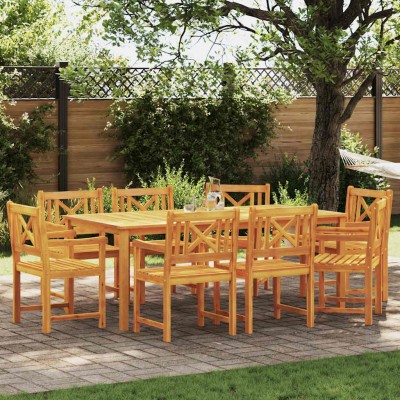 Silla de Jardín 8 pcs Marrón 56 x 56 x 90 cm