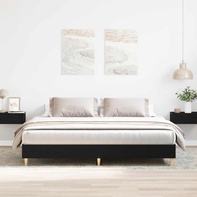 Estructura de cama Roble Negro 180 x 200 cm