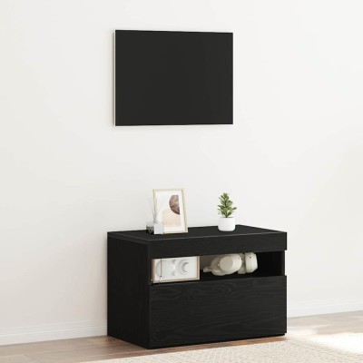 Armario de Noche Roble negro 60 x 35 x 40 cm