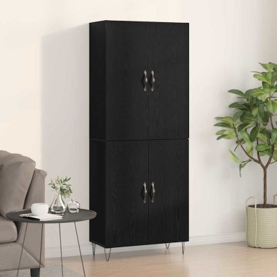 Alacena 2 pcs Roble negro 69.5 x 34 x 180 cm