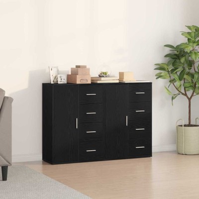Tableros Lateral con cajón 2 pcs Roble negro 60 x 31 x 84 cm