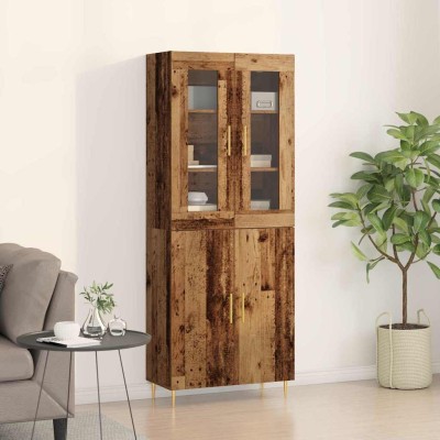 Alacena 2 pcs Madera vieja 69.5 x 34 x 180 cm