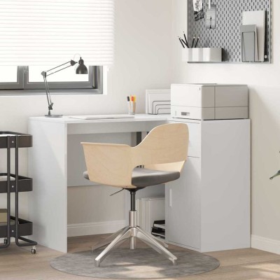 Escritorio de Esquina con cajón 2 pcs Blanco 102 x 50 x 75 cm