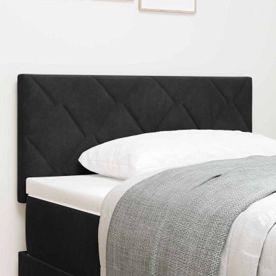 Cabecero LED con luces de tiras LED Negro 90 cm Terciopelo