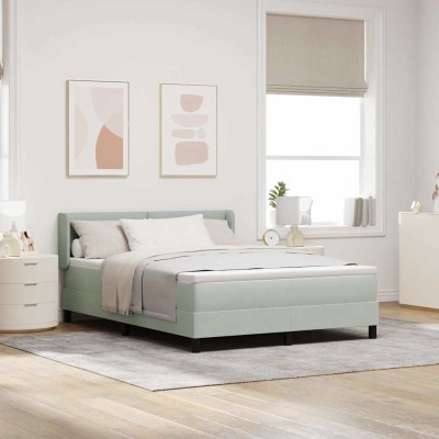 Cama con Somier y Colchón Negra 100x200 cm Terciopelo