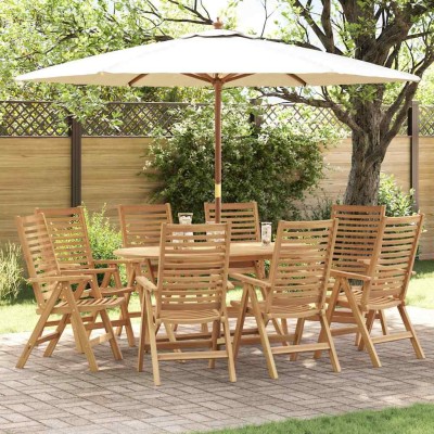 Silla de Jardín 8 pcs Marrón 52 x 64.5 x 108 cm