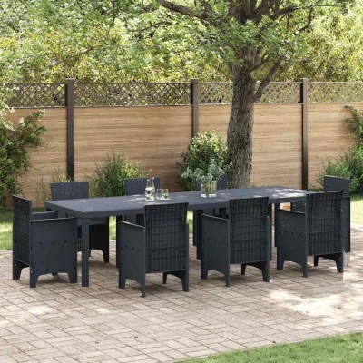 Mesa de Jardín Antracita 300 x 100 x 73 cm ratán sintético