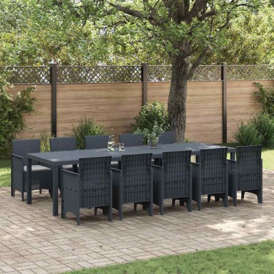 Conjunto de comedor de jardín con cojines con cojín 11 pcs