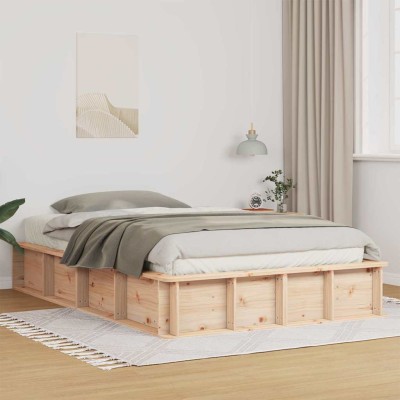 Estructura de cama Marrón 120 x 190 cm Madera