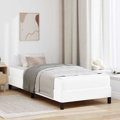 Cama Blanco puro 80 x 200 cm Cuero sintético