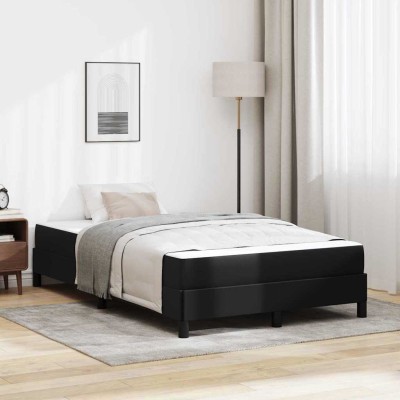 Cama con colchón Negro 120 x 200 cm Cuero sintético