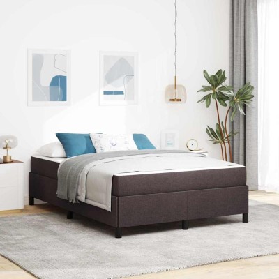Cama tipo Box Spring Marrón 140 x 200 cm