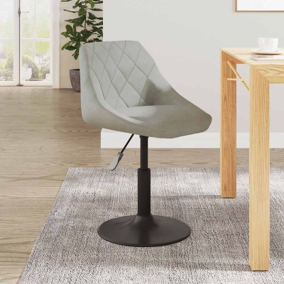 Silla de comedor de terciopelo verde claro