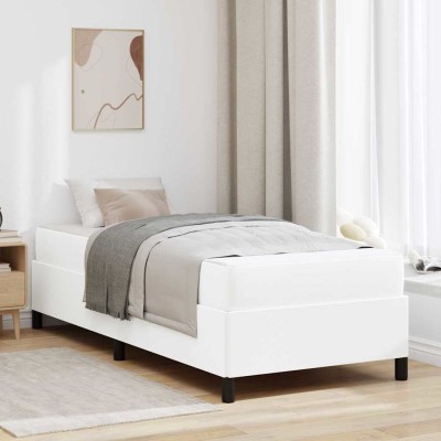 Estructura de cama con colchón con colchón Blanco 100 x 200 cm