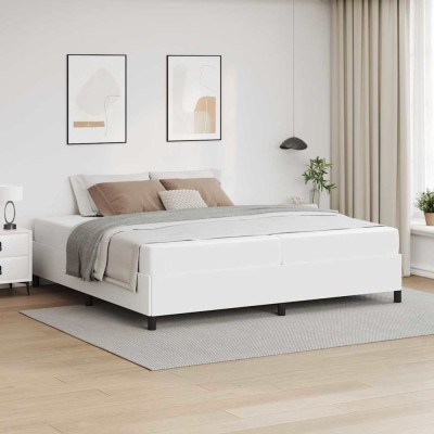 Estructura de cama con colchón con colchón Blanco 200 x 200 cm