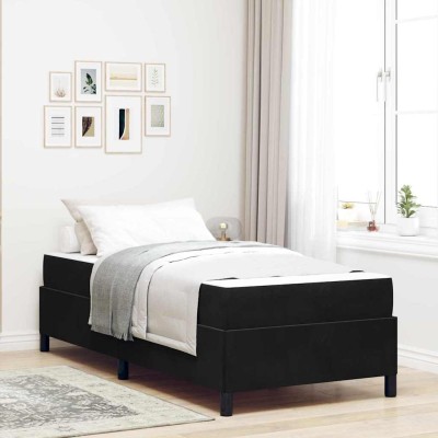 Estructura de cama Negro y Blanco y Negro 80 x 200 cm