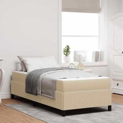 Estructura de cama Verde grisáceo 100 x 200 cm Telas de pana