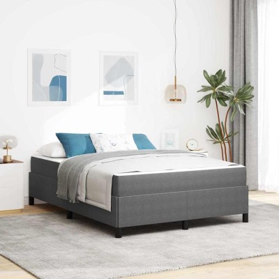 Estructura de cama Gris claro 160 x 200 cm Telas de pana