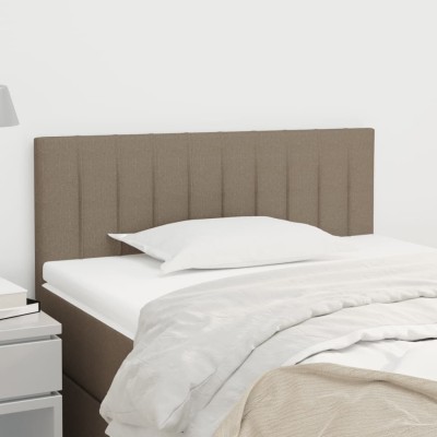 Cabecero de tela gris taupe 90x5x78/88 cm