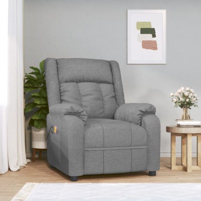 Sillón de masaje tela gris claro