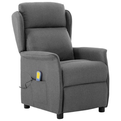 Silla de masaje Gris claro 67.5 x 93.5 x 101.5 cm tela