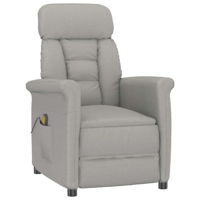 Silla de masaje Gris claro 70.5 x 96.5 x 95 cm Poliéster