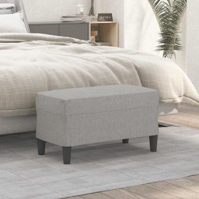 Banco de tela gris claro 70x35x41 cm