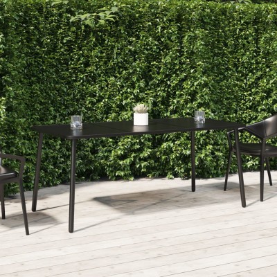 Mesa de jardín acero gris antracita 165x80x71 cm