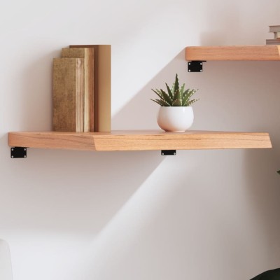 Estante pared madera roble tratada marrón claro 60x50x(2-6) cm