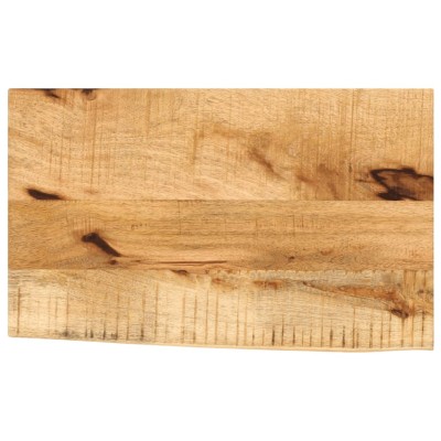 Tablero de mesa borde natural madera maciza mango 50x30x3,8 cm