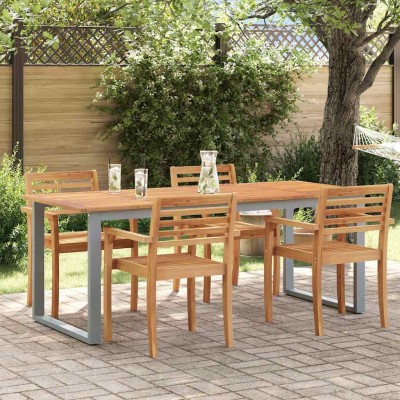 Mesa de comedor de jardín Gris 200 x 90 x 75 cm