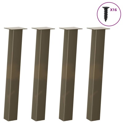 Patas para mesa consola 4 unidades acero natural 72 cm acero