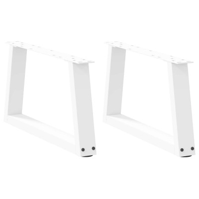 Patas para mesa de centro en forma de V (2 unidades), color blanco, 60 x (30-31,3) cm, acero