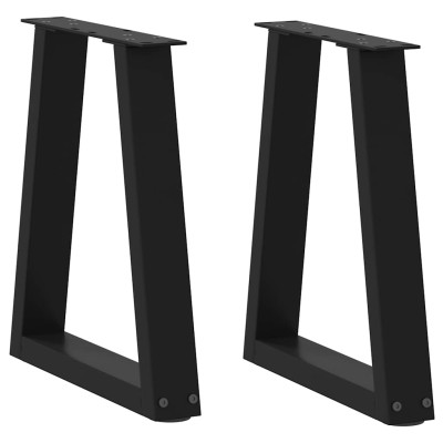 Patas para mesa de centro en forma de V (2 unidades), color negro, 28 x (42-43,3) cm, acero