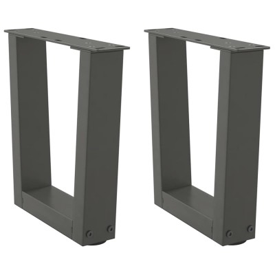 Patas para mesa de centro en forma de V (2 unidades), antracita, 30 x (30-31,3) cm, acero