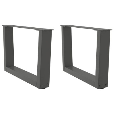 Patas para mesa de centro en forma de V (2 unidades), antracita, 50 x (30-31,3) cm, acero