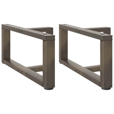 Patas para mesa de centro en forma de T (2 unidades), color negro, 70 x 25 x (30-31) cm, acero