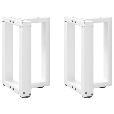 Patas para mesa de centro en forma de T (2 unidades), color blanco, 28 x 25 x (42-43) cm, acero