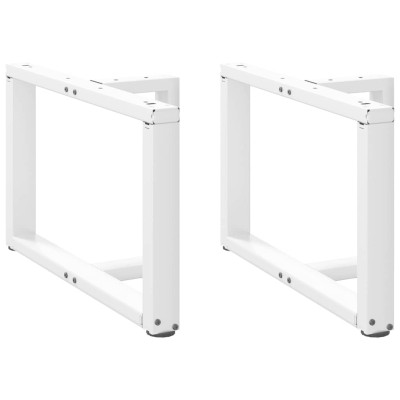 Patas para mesa de centro en forma de T (2 unidades), color blanco, 70 x 25 x (42-43) cm, acero