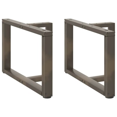 Patas para mesa de centro en forma de T (2 unidades), color negro, 70 x 25 x (42-43) cm, acero