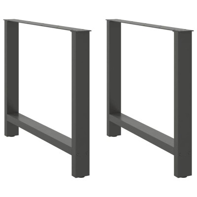 Patas para mesa de comedor antracita (2 unidades, 90 x 72-73 cm, acero)