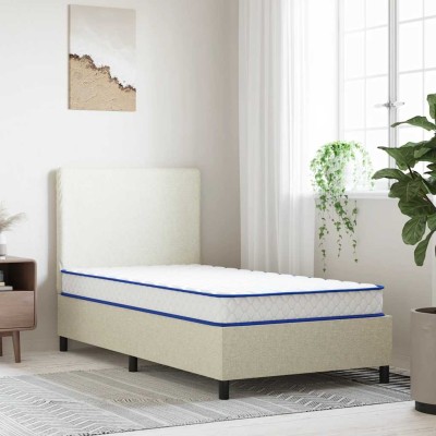 Colchón de espuma viscoelástica blanco 100x200x17 cm suave