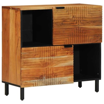 Aparador Marrón 80 x 33 x 75 cm Madera maciza de Acacia
