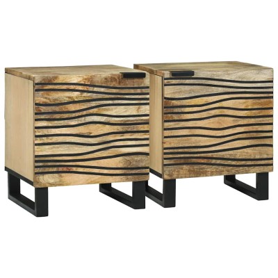 Armario de Noche 2 pcs Marrón 40 x 33 x 46 cm